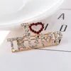 TRUMP Crystal Rhinestones Unique Design Letter Brooches Red Heart Letter I Love Trump Words Pin Women Girls Coat Dress Jewelry