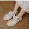Casual Shoes 2024 Summer Thin For Women Breathable Platform Sneakers Canvas Shallow Fashion All-match Lace-up