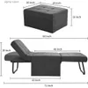 Other Bedding Supplies Sofa bed foldable bed for sleeping dark gray freight free bedroom furniture home furnishings Y240320