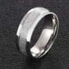 Personalized and Fashionable Titanium Steel Ring with Rime Silk Pattern