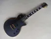 Factory Custom Matte Black Electric Guitar with Yellow Bining An Neck Gol Harwares White Pearl Fret Inlay Rosewoo Fretboar Active Pickups Can Be