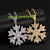 الهيب هوب الجديد micro Zircon Snowflake Netlace قلادة قلادة lelectroplating lectroplating المجوهرات البسيطة للمجوهرات