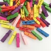 100 pezzi per set Nuovo arrivo Mini Clip in legno Mini Clips da 25 mm Clip foto per lenzuola per fogli Dty Dyespin Craft Clips PEGS