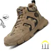 Boots Fashion Safety Shoes Men Lightweight Work Boots Camouflage épisser les chaussures de capuchon d'orteil en acier européen