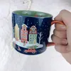 Tassen Weihnachtsbaum Graffiti Keramiktasse Grünes Jahr Geschenk Milch Kaffeetassen Kawaii Teetasse Küchenzubehör