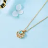 Pendant Necklaces Silver Plated Moon Shining CZ Crystal Necklace Exquisite Elegant Women Rhinestone Fashion Clavicle Chain Jewelry