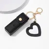Opbergtassen sleutelhanger lippenstifthouder stijlvolle tas met hart hanger faux lederen mini container kreeft clip voor vrouwen