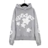 Star Same Style Singer Bubble Hair Letter Star 555555 Printed Mens and Womens Couple Sweater Hoodie