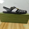 Sapato de borracha designer sandália chinelo slides homens sapatos grossos sola engrenagem oco senhoras casual aumentando fivela maré romana ao ar livre praia sandália 35-46