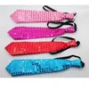 10 pieces Mens Bow ties LED Flashing Light Up Sequin Boys Necktie Club Christmas Party Women Tie Gift 240314
