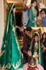 クリスタルインドイスラム教徒のウェディングドレス2019年のエメラードグリーンレースサウジアラビアンドバイカフタンブライダルウェディングGOW8792480