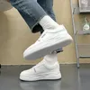 Casual schoenen Lente Wit Dames Koreaanse stijl Platform Leer Veelzijdig Student Antislip Slijtvast Mode