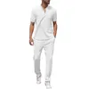 Men's Tracksuits Summer Breathable Short Sleeve Long Pants Two Piece Slim Fitted Suits For Men Suit Jacket Futuristic