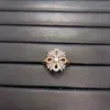 Tiffancy Ring Design Sensation Snowflake Key Lucky Flower Ring: Ideal Couples' Holiday Gift