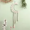 Tapeçarias Nordic Macrame Wall Pendurado Lua Tapeçaria Boho Decor Tecido Malha Bohemian Decoração de Casa