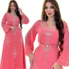 Vêtements ethniques EID Femmes musulmanes 2024 Plumes Ceinture Robe Abaya Robes de fête Dubaï Arabe Turquie Ramadan Abayas Caftan Kaftan Robe