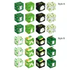 Cadeau cadeau 12pcs St. Patrick's Day Box Goodie Emballage en papier portable Boîtes de friandises