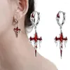 Dangle Earrings Red Cross Gothic Punk Women Hip Hop Fashion Hook Pendant Eardrop Wedding Halloween Parts Giftsアクセサリー