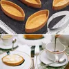 Bakningsverktyg 4st Cake Mold Tool Pastry Cheese Ring Ring Kitchen redskap Porous Mous French (båt)