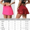 Womens Yoga High Waist Tennis lulemom Skirts Exercise Pleated Skirt Cheerleaders luemon Short Dress Fitness Wear Girls Running Elastic Pants Sportswear