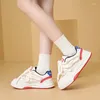 Scarpe casual PARZIVAL Sneakers da donna 2024 Piattaforma Lacci Tennis Cinghie incrociate Outdoor vulcanizzata