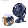 مشجع Electric USB Mini Fan Power Clip مقطع محمولة على المروحة مريحة للغاية هادئة عالية الجودة طالب محمول صغير التبريد والتهوية fany240320