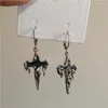 Dangle Earrings Red Cross Gothic Punk Women Hip Hop Fashion Hook Pendant Eardrop Wedding Halloween Parts Giftsアクセサリー