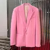 Costumes pour femmes 22 Style léger luxe à manches longues rose célébrités costume décontracté veste dame manteau Blazer femme