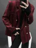 Men's Jackets Senior Fashionable Sequins Suit Jacket 2024 Spring And Autumn Long Sleeve Loose Handsome All Matching Coats Tops