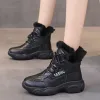 Pantofole kamucc piattaforma roba piattaforma in cotone imbottito donna impermeabile stivali da neve lussureggianti donne 2021 Sneaker invernali alla moda