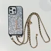 Designer Thase z wiszącą liną anty-kroplą iPhone Twinkle Case Luksusowy Premium Flash Shine Protekcja dla iPhone'a 12/14/14/15 Pro Max Case Cover Shell