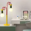 Macaron salon lampadaires nouvel Internet rouge dessin animé couleur métal chambre chambre d'enfants atmosphère Table lumière debout