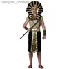 Cosplay Anime Costumes Moyen Âge Cléopâtre SS Pharaon égyptien antique jeu de rôle couple parents vêtements pour enfants Maquillage Cléopâtre cameC24320