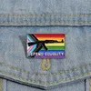 LGBTQ Pride Flag Brooch Defend trans trans enamel pin pin decorative apel jack accoud