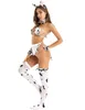 Bras Sets Erotic Cow Cosplay Costume Anime Girls Swimwear Clothing Lolita Bra And Panty Set Stockings Maid Tankini Bikini Swimsuit