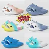 2024 Top Quality shoessandal Summer Shark Slippers Shark Slides Thick Soled Shoes Kids flat sandals Gradient Flip Flops GAI 36-45