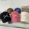 Ball Caps Coreano Instagram nuovo dolce e carino cappello di protezione solare cappello con lingua d'anatra realizzato per donna primavera/estate con lo stesso berretto da baseball con fioccoC24319