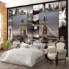 Wallpapers Pas Mural London London England Architecture Retro Achtergrond Wall schilderen Aangepaste grote groene behang Papel de Parede aan