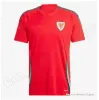 2024 25 País de Gales Futebol Jerseys Bale Wilson Allen Ramsey World National Team Cup Rodon Vokes Home Camisa de Futebol de Manga Curta Adulto Uniformes Fãs Versão do Jogador