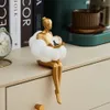 Cloud Girl Sculpture Abstract Art Figure Statue Modern Table Decoration Home Luxury Room Decor Aesthetic Design Figurine Crafts 240314