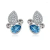 Stud Earrings ER-00393 2024 In Genuine Austrian Crystal Jewelry Allergy-free Women Insects Christmas Wholesale