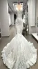 Высококачественные уникальные кружевные свадебные платья русалки с аппликациями в арабском стиле Дубая, свадебные платья из бисера на заказ Robe De Mariee 2022 Vestido De9367039