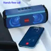 Högtalare Wireless Bluetooth 5.0 Högtalare Portable Outdoor Subwoofer Super Bass Sound Handsfree Call TF USB Play with Colorfull LED Light