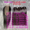 Fermeture Bone Straight Raw Human Hair Bundles 100% 12A Straight Raw Human Hair Nature Black 3bundles avec fermeture 2x6 Lace Kim K Closure