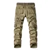 Pantalons pour hommes 2024 Misniki Arrivées Coton Hommes Cargo Camouflage Militaire Armée Travail Multiples Poches Salopette Drop AXP104