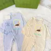 Baby clothes newborn jumpsuits classic print cotton boys girls romper designer 12 styles new born baby bodysuit Long sleeved CSD2403204-8