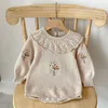 Milancel Autumn Baby Girls Cloths Bodysuit Toddler Fine Knit Embroidery Sweater Sweater Sweater