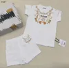 Monos de marca para niños pequeños, mono de diseñador para recién nacidos, talla 73-110, conjunto de camiseta de verano para bebés, manga corta y pantalones cortos, 24 de marzo