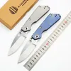 Strider High End Tactical Folding Knife D2 Stown Wash Blade TC4 Titanium Alloy Handle Ball Bearing EDC Pocket Knives Camping Hunting Knives