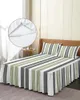 Jupe de lit à motif Vertical abstrait sans couture, couvre-lit élastique avec taies d'oreiller, housse de matelas, ensemble de literie, drap